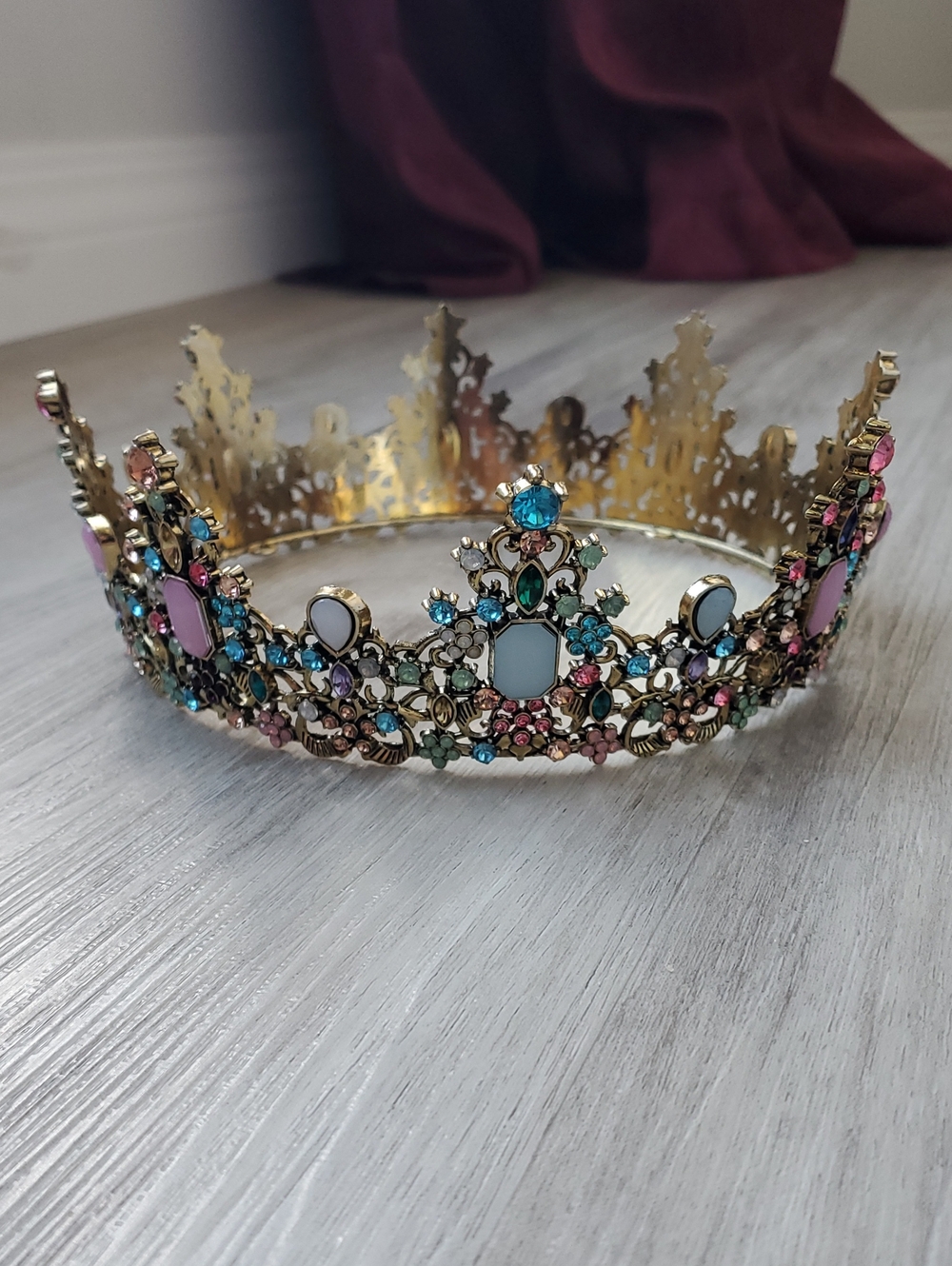 Sparkly Jewel Encrusted Fairy Elf Mermaid Princess Crown - Fantasy Accessory